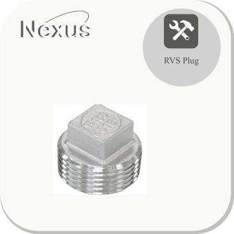 RVS draadfitting plug 1”