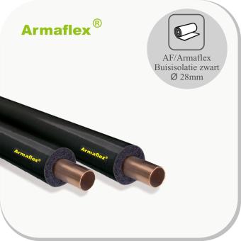 Buisisolatie zwart 12,5mm dik L=2m Ø28mm