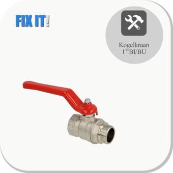 Kogelkraan 1'' BI/BU rode hendel PN25