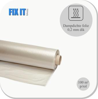 Dampdichtefolie 0,2 mm, 100 m² per rol