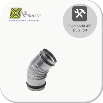 Plooibocht 45° 150MM