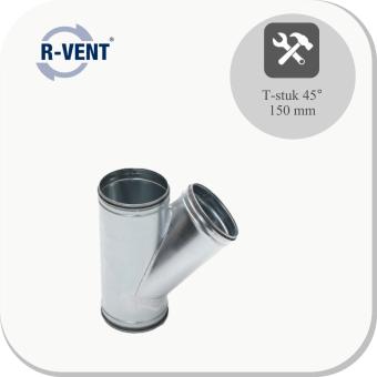 T-stuk 45° rubber 150MM