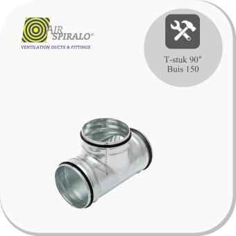 T-stuk rond luchtkanaal, staal 150MM